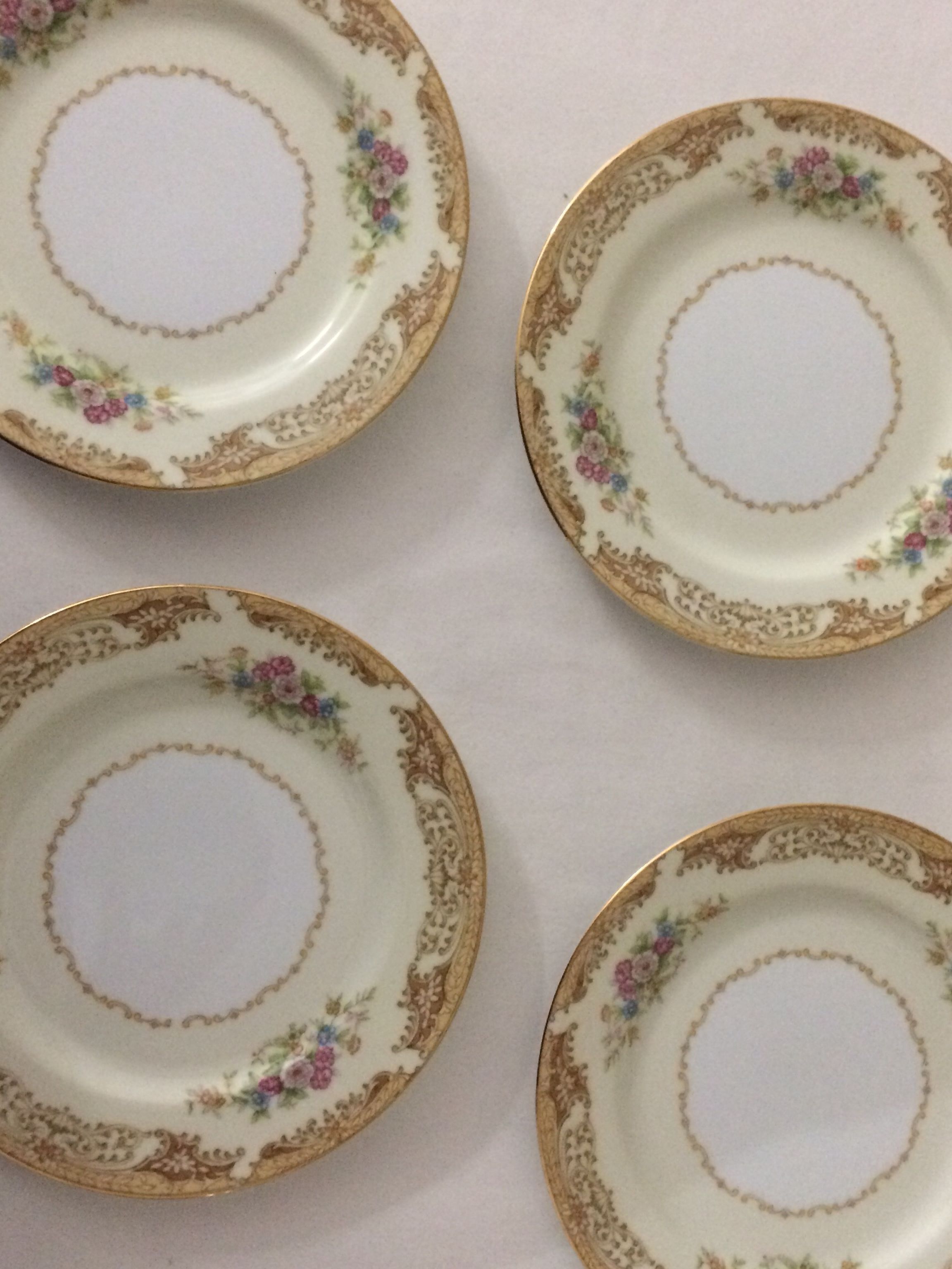 4-Antique China Plates