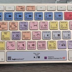 Apple LogicKeyboard Edition Adobe Premiere Pro Mac Keyboard Model:A1243 - TESTED ✌️