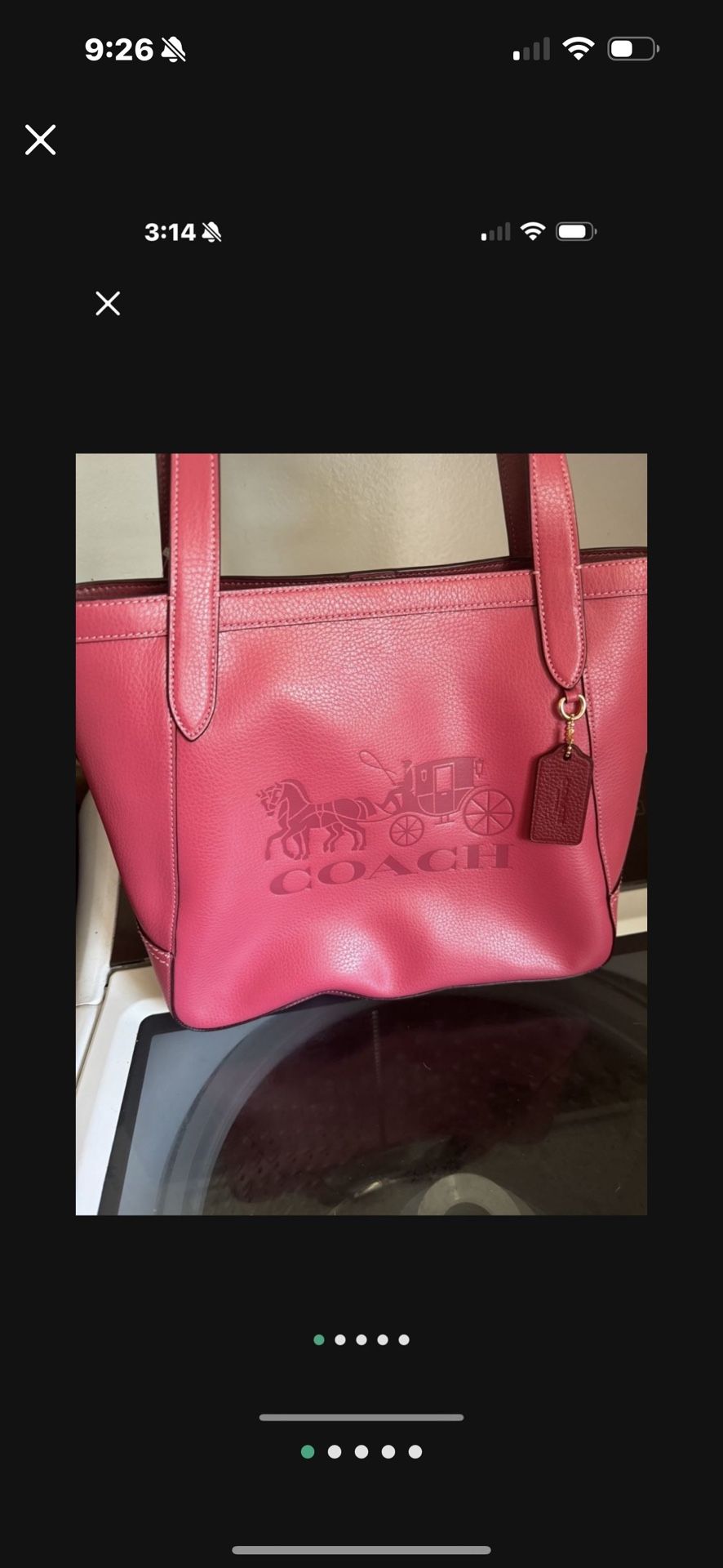 New Coach, Pink Tote Purse