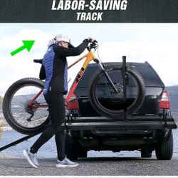 Foldable 2 EBike Rack W/ Ramp E-Bike Platform for SUV Car Truck Van 200 Lbs Load