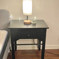 Wooden Night Stand in Black