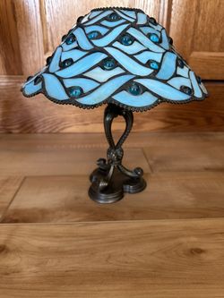 Party Lite “Spring Water” Glass Candle Lamp