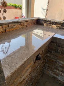 Polish concrete countertops