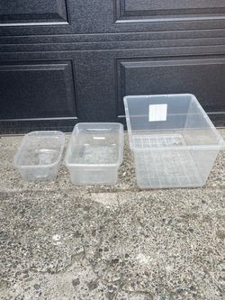 Set of Plastic Storage Bins