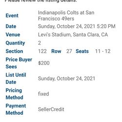 Niners Tickets With All You Can Eat And Drink