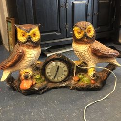 Vintage Owl Clock 