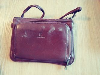 Leather wallet with handle