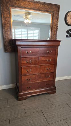BEAUTIFUL TALL SOLID WOOD DRESSER