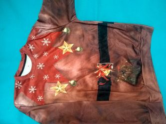 PRE-SHRUNK Christmas sweater Sizes M and XL / suéter de Navideños