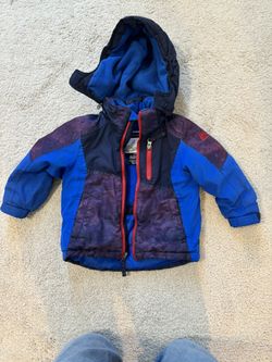 Snozu 2T Boy Puffer Winter Snow Coat Heavy Warm Blue Red Good condition for toddler