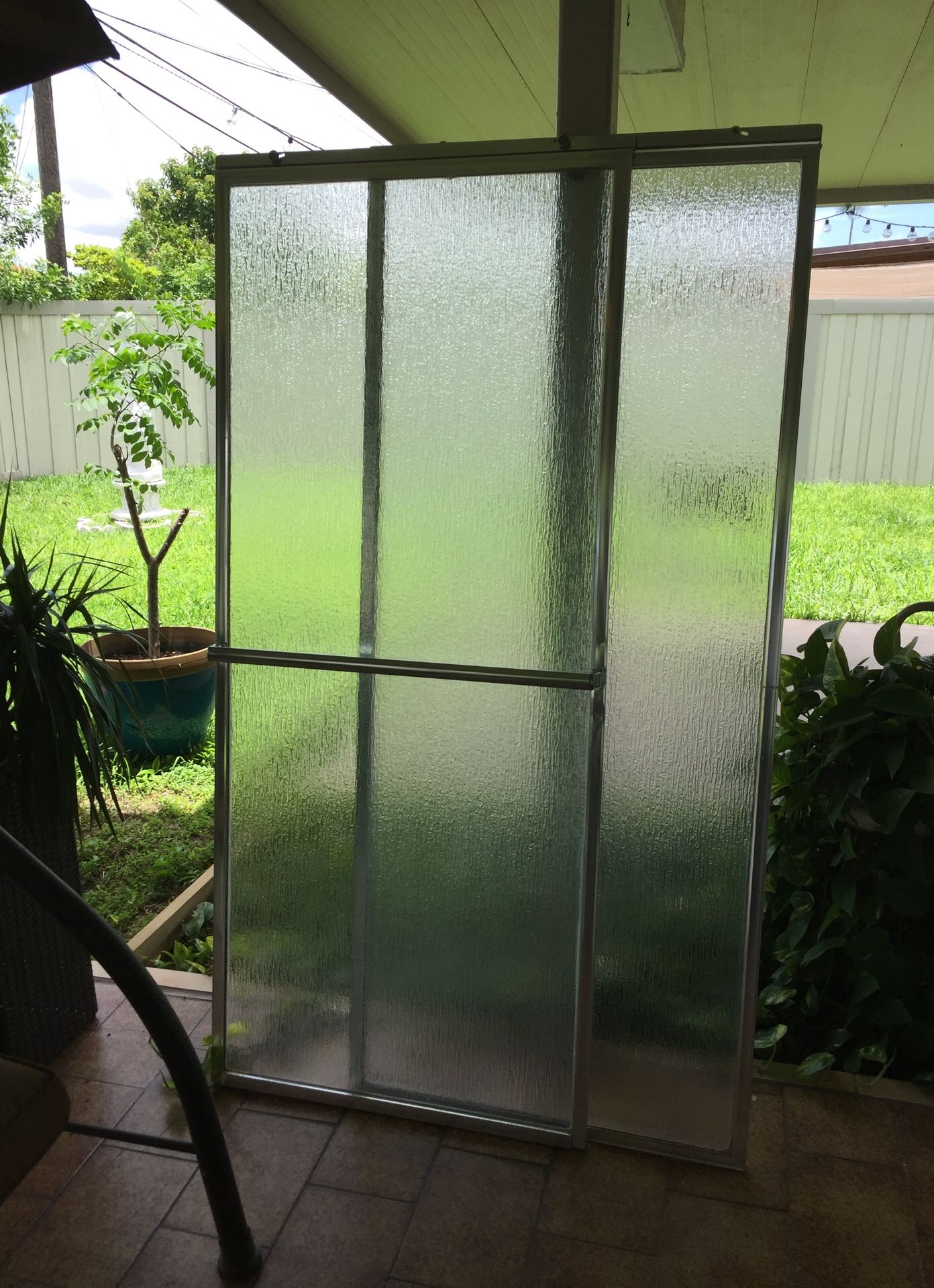 Used shower sliding door.