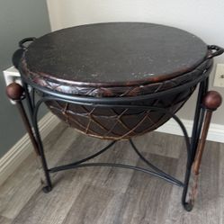 African Drum Side Table