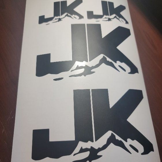 JK Mountain Jeep Sticker Decal Vinyl ( Set 4 pieces )