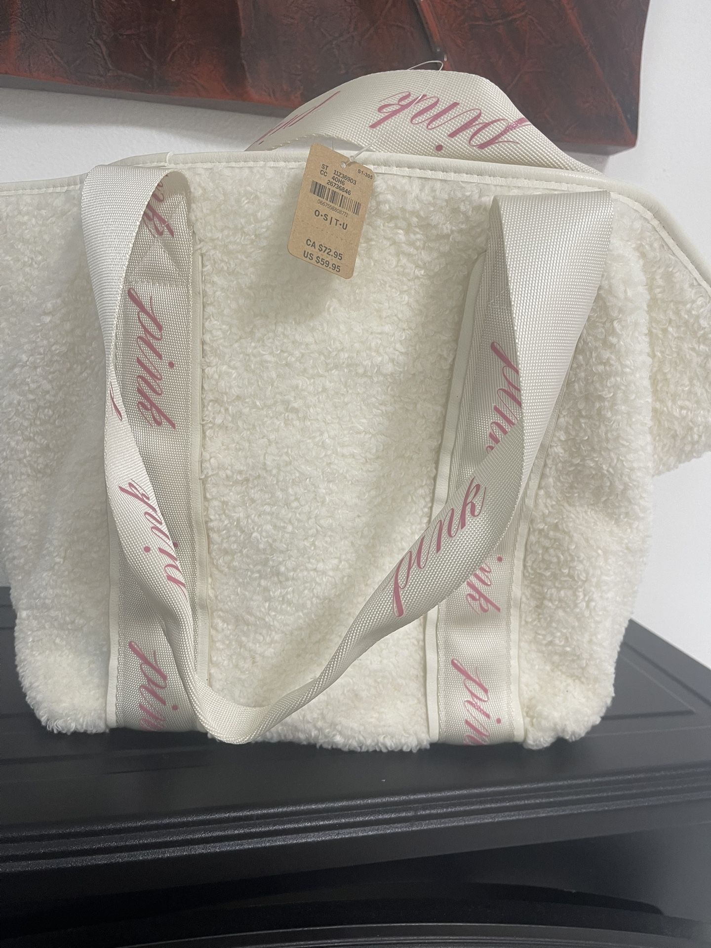 🌟 Victoria’s Secret PINK Sherpa Tote Bag – New With Tags 🌟