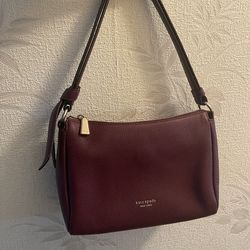 Purple Kate Spade on the outside inside is a tan! Perfect condition inside and out