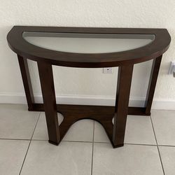 Entrance Table 1/2 Moon Brown Color