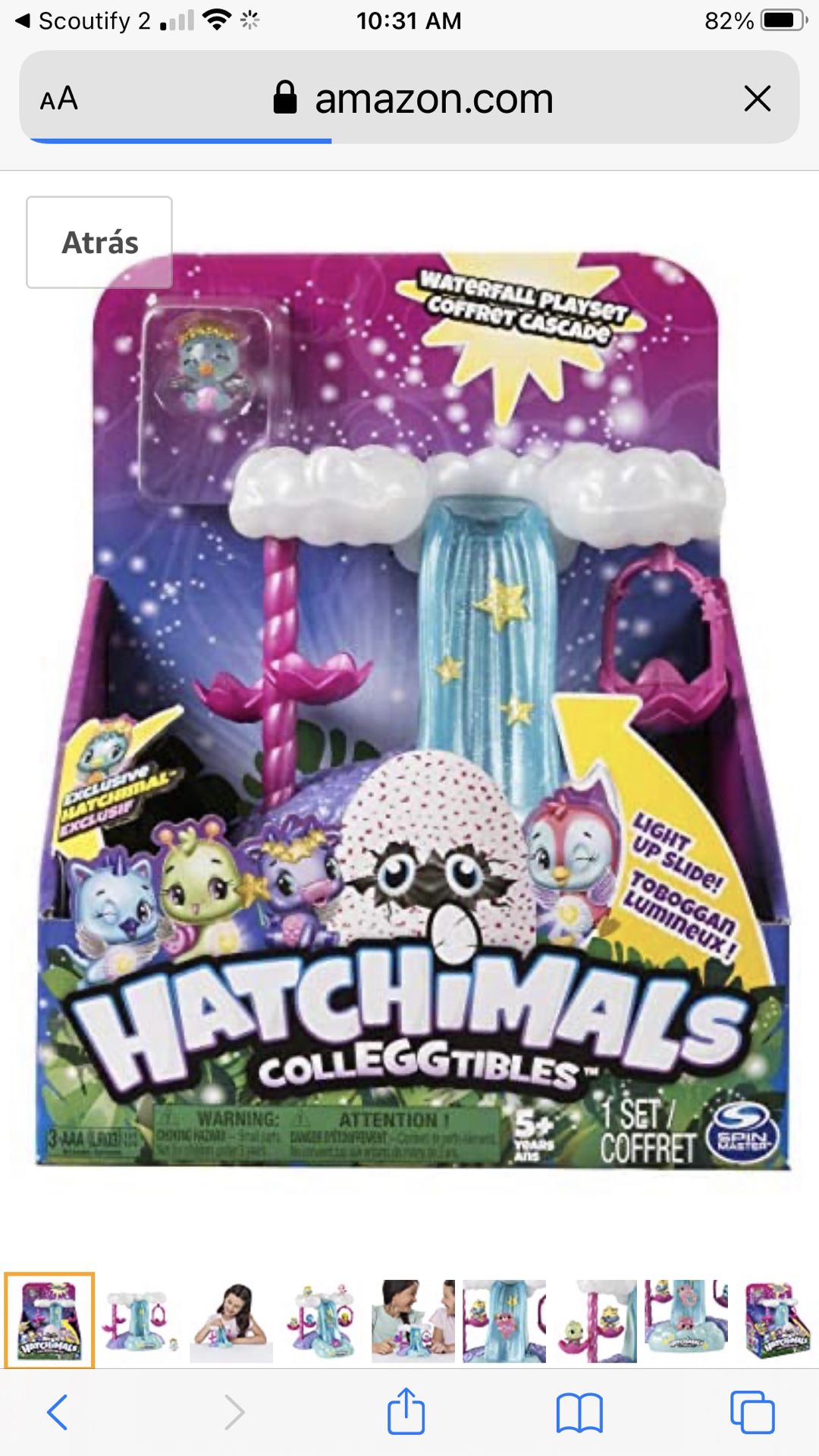 Hatchimals CollEggtibles ,Waterfall Play Set With Lights and Exclusive Season 4