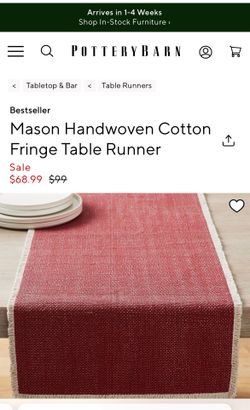Table Runner 8 Placemats Pottery Barn