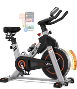 YOSUDA Exercise Bike, Magnetic Friction Stationary Bike with App Training
Indoor Cycling Low Noise Spin Bike for Home with 300 lb Weight Capacity, Tab