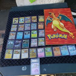 $850! Or best offer. All eevee Evolution Card with PSA 10 prestine & $200! Firm Picture charizard frame. Pokémon cards collection. Trade are welcome
