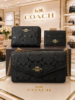 Coach purse, and wallet set