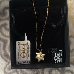 14K GOLD STAR NECKLACE 18 IN LONG