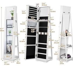 Dresser with full length mirror, storage and jewellery organiser