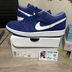Size 9.5 Women’s - Nike Air Jordan 1 Low SE Deep Royal Blue White (8 mens)