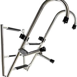 NEW! MARINE CITY Durable Stainless Steel Anti Slip 2 Step Folding Telescoping BOAT Ladder Folding Dock