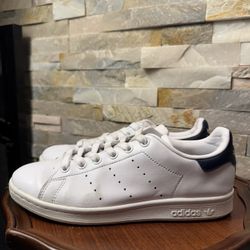 Men’s Sz 6 Stan Smith Signature Adidas White Black Sneakers Shoes 