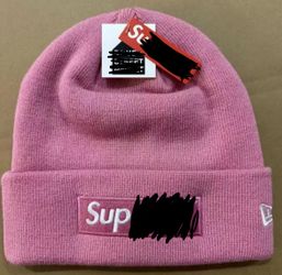 Supreme x New Era Box Logo Beanie Pink