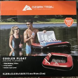 OZARK COOLER FLOAT LAKE OR POOL INFLATABLE FITS 48QT-60QT COOLER SIZE LARGE RED $25