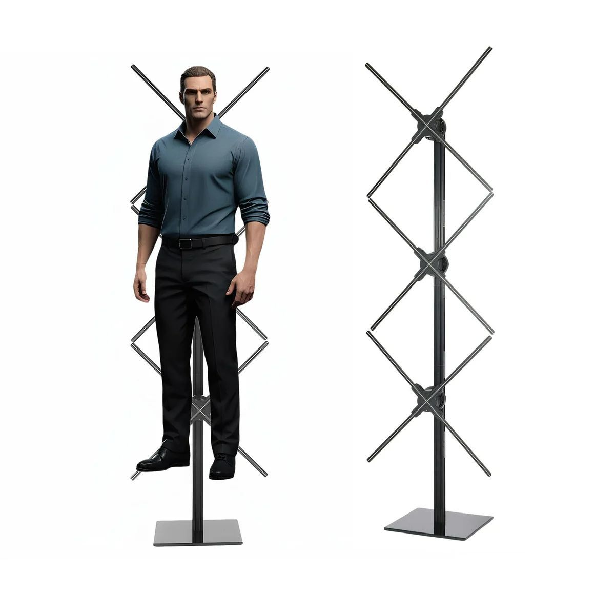 Missyou 3Dhologramfan 181cm High 3X 65cm Holographic LED Fan Splicing#1461WY4