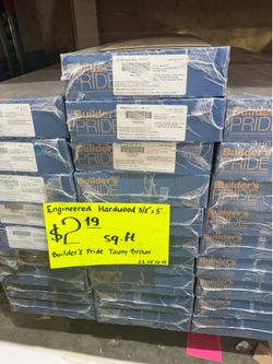Engineering Hardwood Builders Pride 3/8” x 5” Tawny Brown