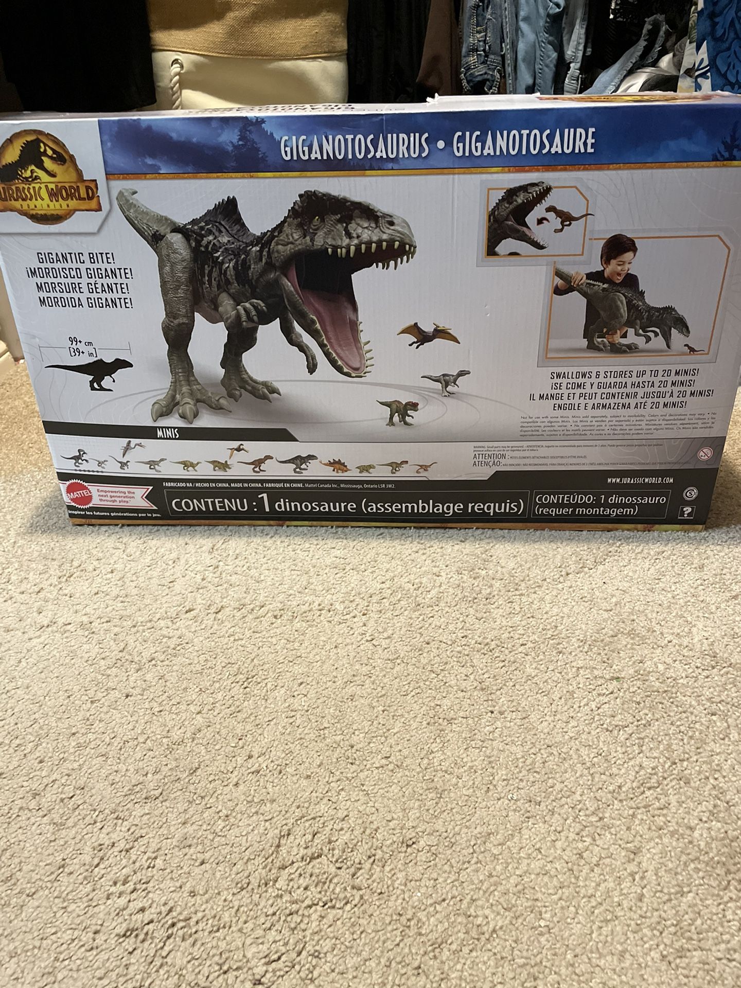 Comprar Jurassic World Dinossauro Giganotosaurus gigante de Mattel