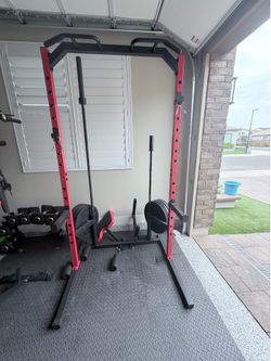 Squat rack and weight set