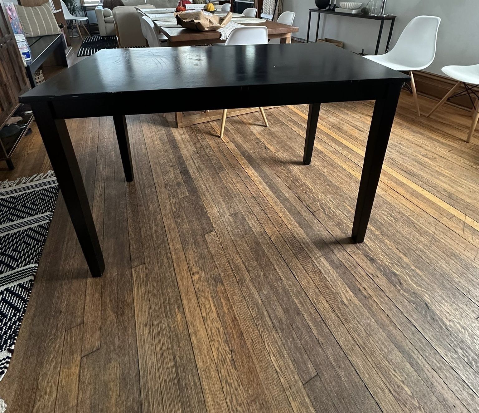 Black Wooden Kitchen Dining Table