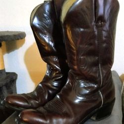 Durango Men's Burgundy Leather Western Cowboy Boots