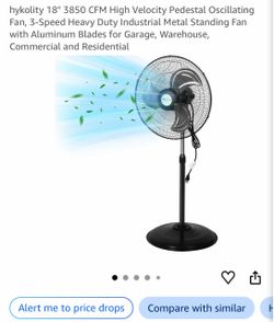Heavy duty oscillating pedestal fan