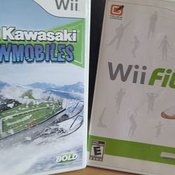 2 Nintendo Games Wii Fit + Snowmobiles 