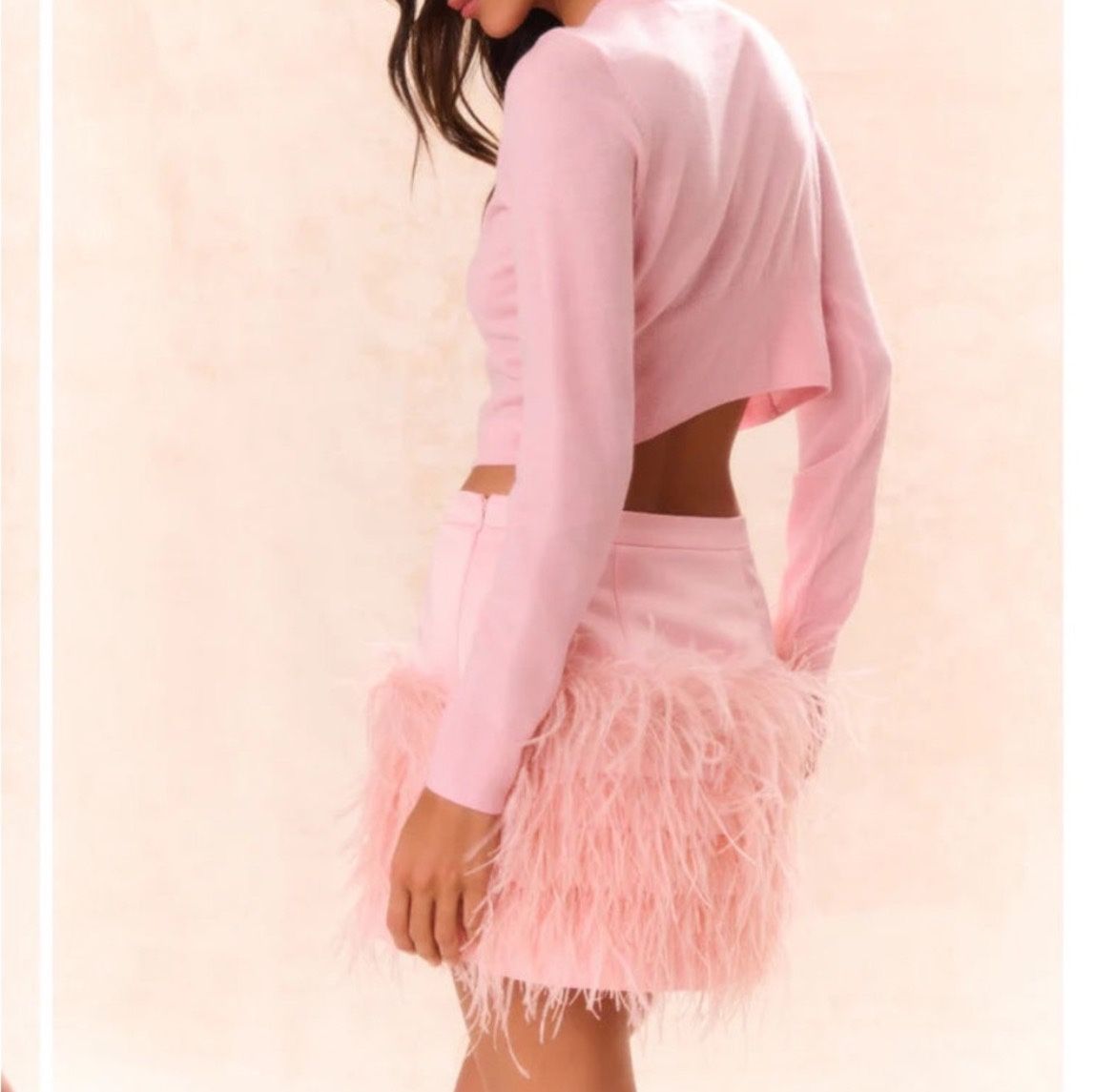 LoveShackFancy feather miniskirt. 6