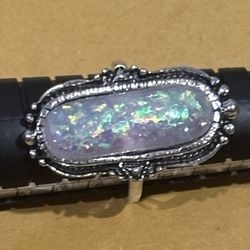 Australian Opal Sterling Silver Ring Size 6 New