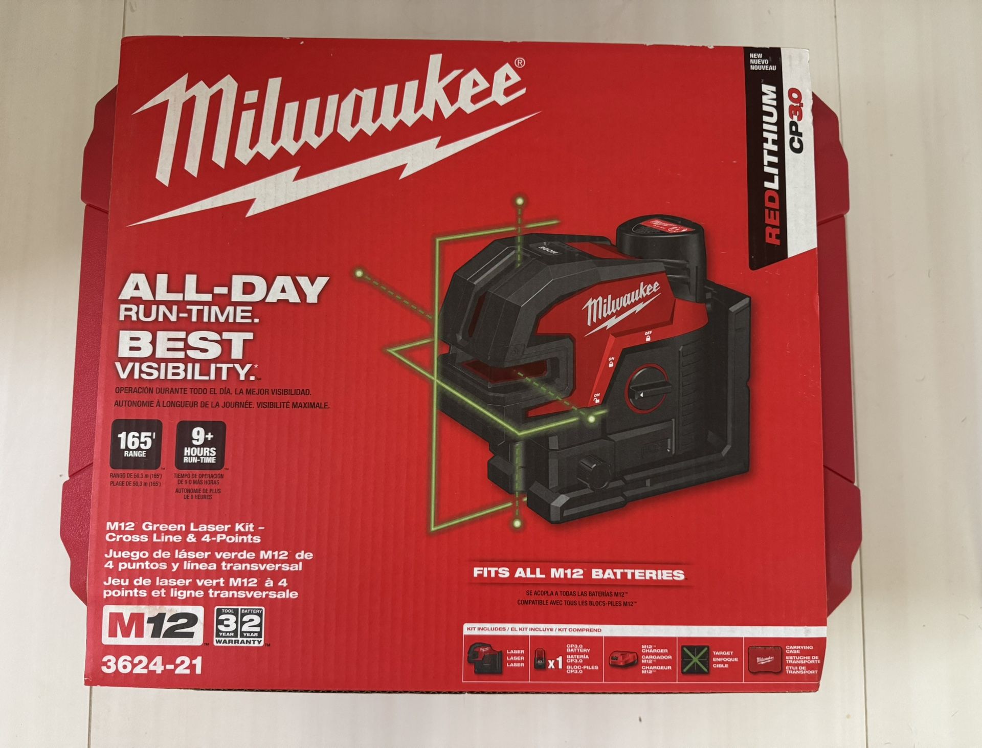 Milwaukee M12 Green Laser Kit