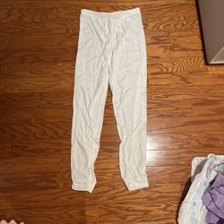 White pajama pants