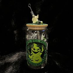 20oz glass cup The Nightmare Before Christmas 