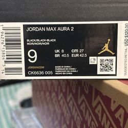 Blacked Out Jordan Max Aura 2 (9s)