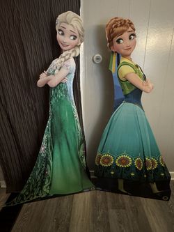 Frozen Fever Elsa and Anna cardboard cutout
