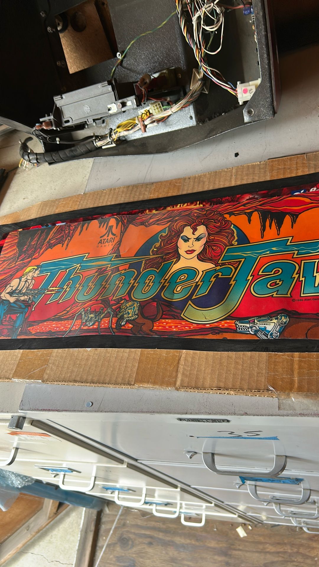 Atari Thunder Jaws Arcade Original Translight Marquee