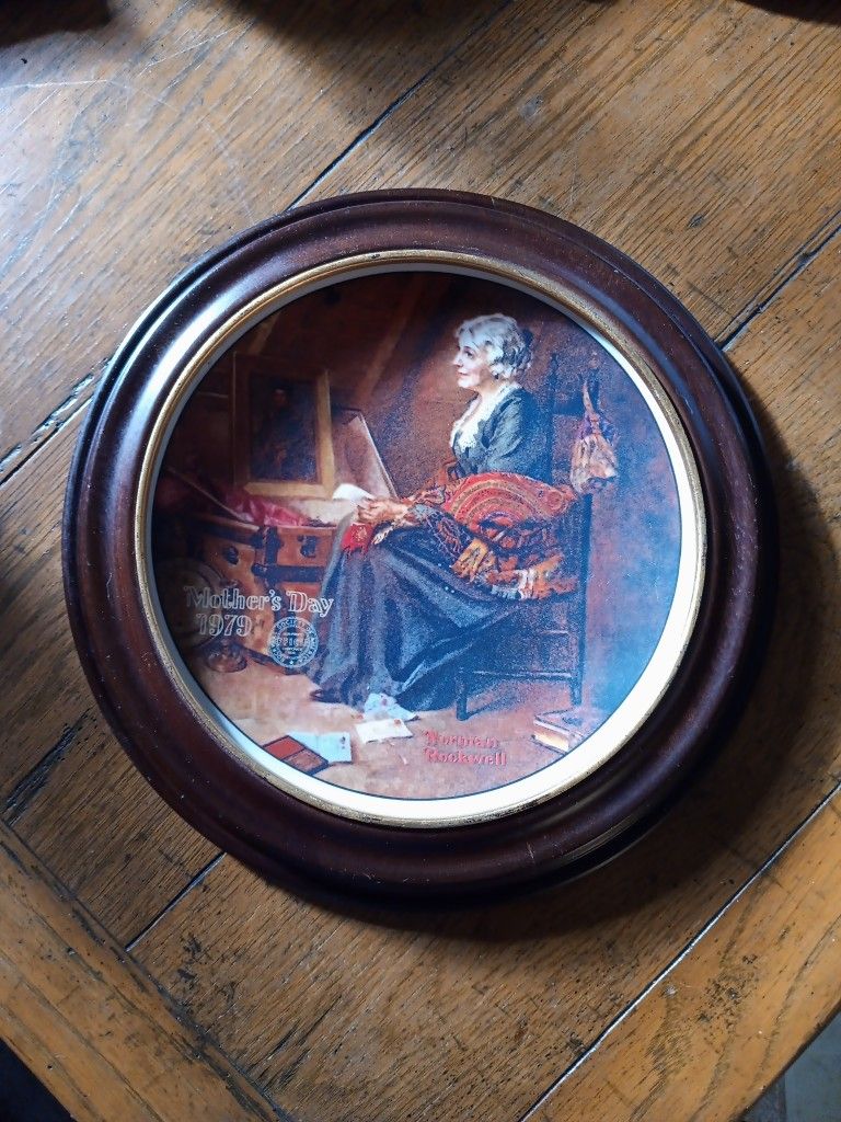 Norman Rockwell Plate W/Frame