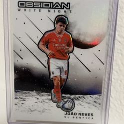 2023-24 Panini Obsidian Joao Neves #9 White Night Case Hit SSP PSG card Champions League Winner best young midfielder in the world . Football Soccer C